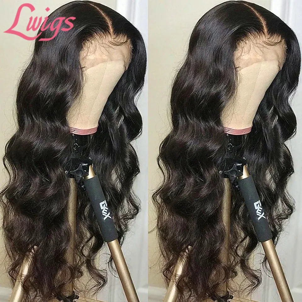 Дешевые 13X4 Синтетические волосы на кружеве человеческих волос парики с детскими