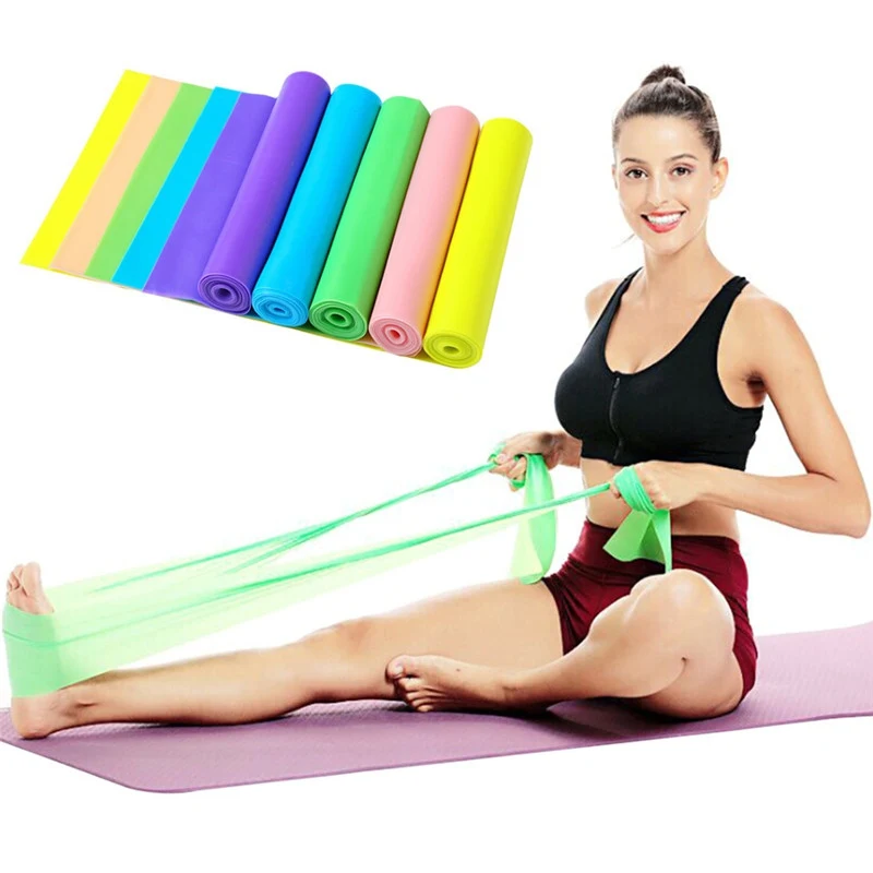 

Multi-Colors Yoga Stretch Strap Women Yoga Belt Fitness Exercise Gym Rope Figure Waist Leg Resistance Belt Fitness Bands