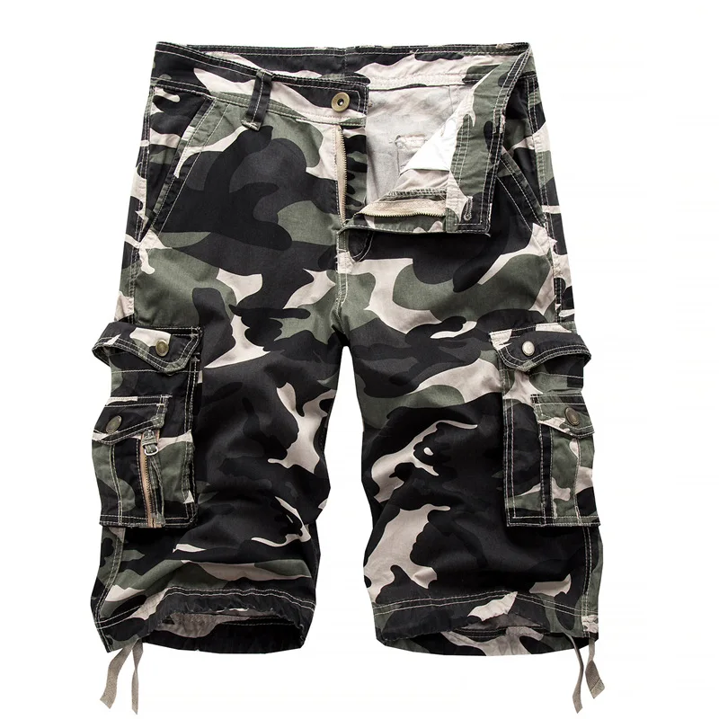 

Men summer multi pockets camouflage cargo shorts plus size men casual cotton short pants military army shorts bermuda masculina