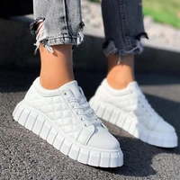 large size womens flat oxford shoes autumn cross lace thick soled loafers ladies casual shoes thick soled sports shoes women