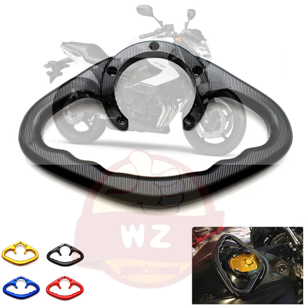 

for Yamaha FZ1 FZ6 FZ8 XJ-6 YZF R1 R6 FZR750 1000 MT-07 New CNC Aluminum Passenger Handgrips Tank Grab Bar Handle Hand Grip