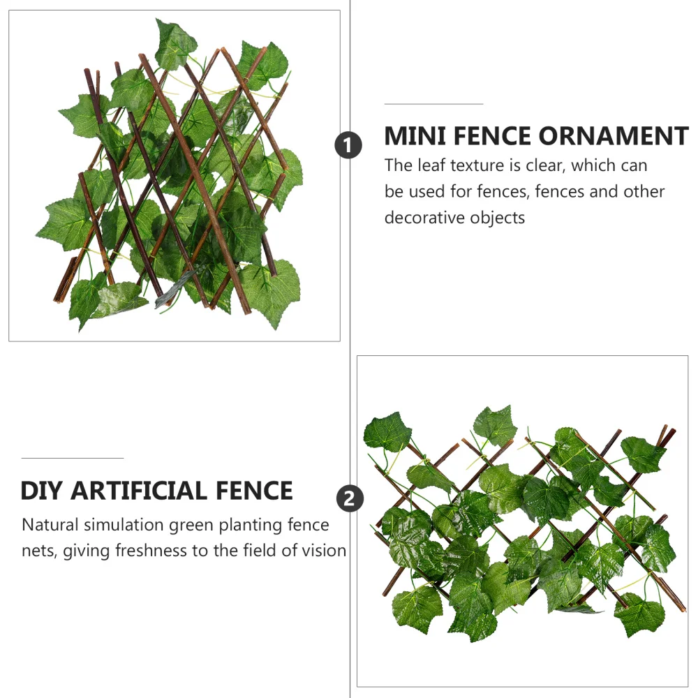 

1Pc Garden Yard Artificial Grape Leaf Fence Delicate DIY Making Fake Grape Leaf