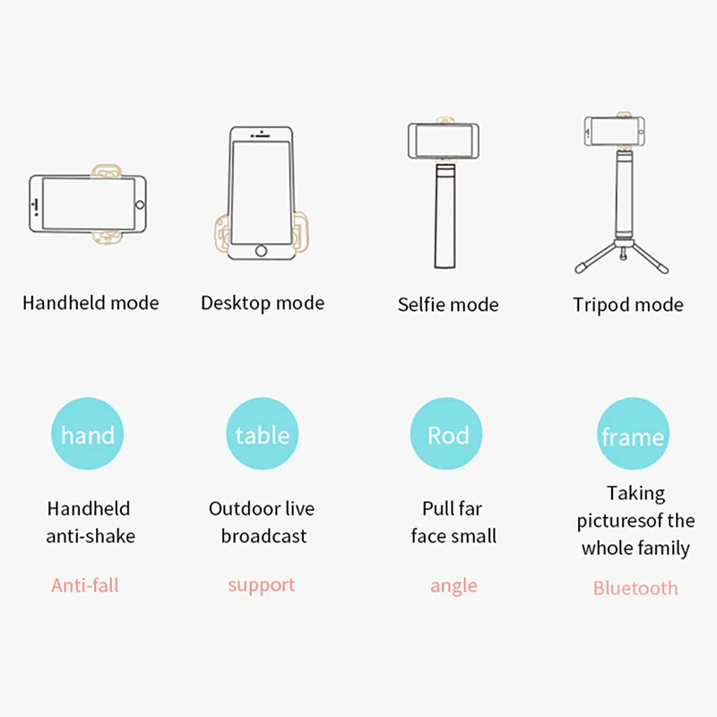 Штатив для селфи с рукояткой Bluetooth держатель фото спуск затвора LFX ING