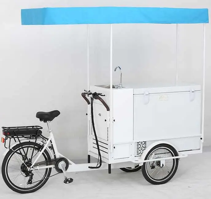 Электрический подвижный велосипед мороженого трехколесный для