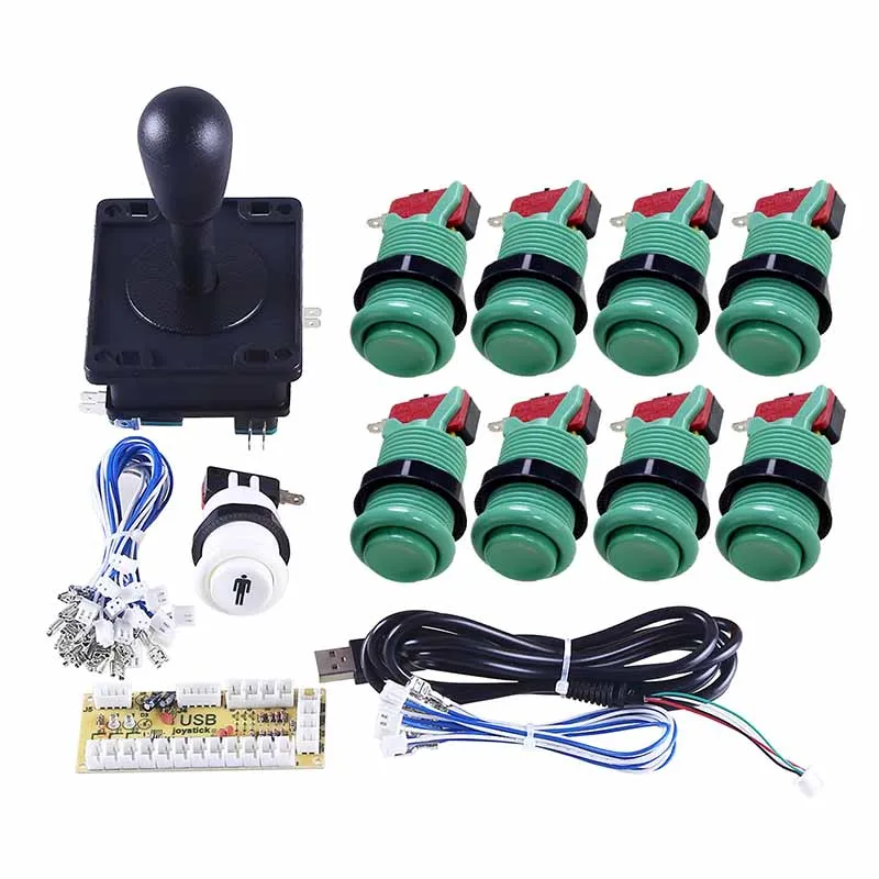 American Style Joystick Arcade Game DIY Parts for Raspberry pi Mame Zero Delay USB Encoder 8 Way 28mm Push Button | Спорт и