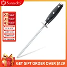 Профессиональная точилка для ножей SUNNECKO, брусок из алмазной стали, заточка для шеф-ножей, штанга G10, ручка для дамасских ножей