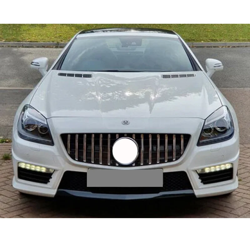 R172 Racing Grille for Mercedes SLK class r172 SLK250 SLK200 SLK350 GT Diamond Style Grills Front Bumper Without Emblem 2012-16