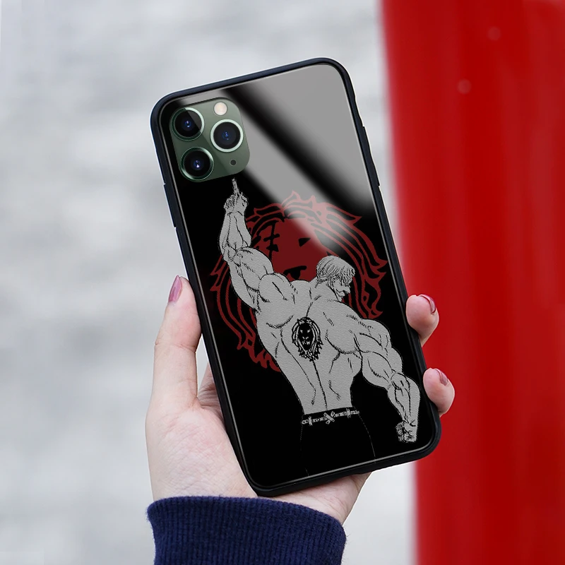 Escanor Nanatsu no Taizai мягкий силиконовый стеклянный чехол для телефона, чехол для Apple iPhone 6 6s 7 8 Plus X XR XS 11 Pro max