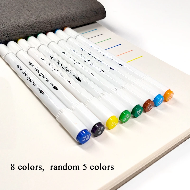 1 предмет aquarelle Кисточки Touch Новый 168 Цвета twin маркер 80 5 типов Фломастеры для