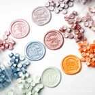 100 шт., воск для запечатывания, фотобумага для конверта, документов, карточки, штамп для запечатывания, красочные свечи, лаковый воск ручной работы