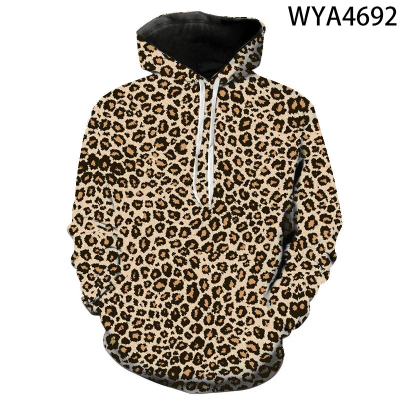 

Leopard 3D Printed Hoodies Long Sleeve Men Women Children Fashion Pullover Sweatshirts Streetwear Boy Girl Kids Cool Coat