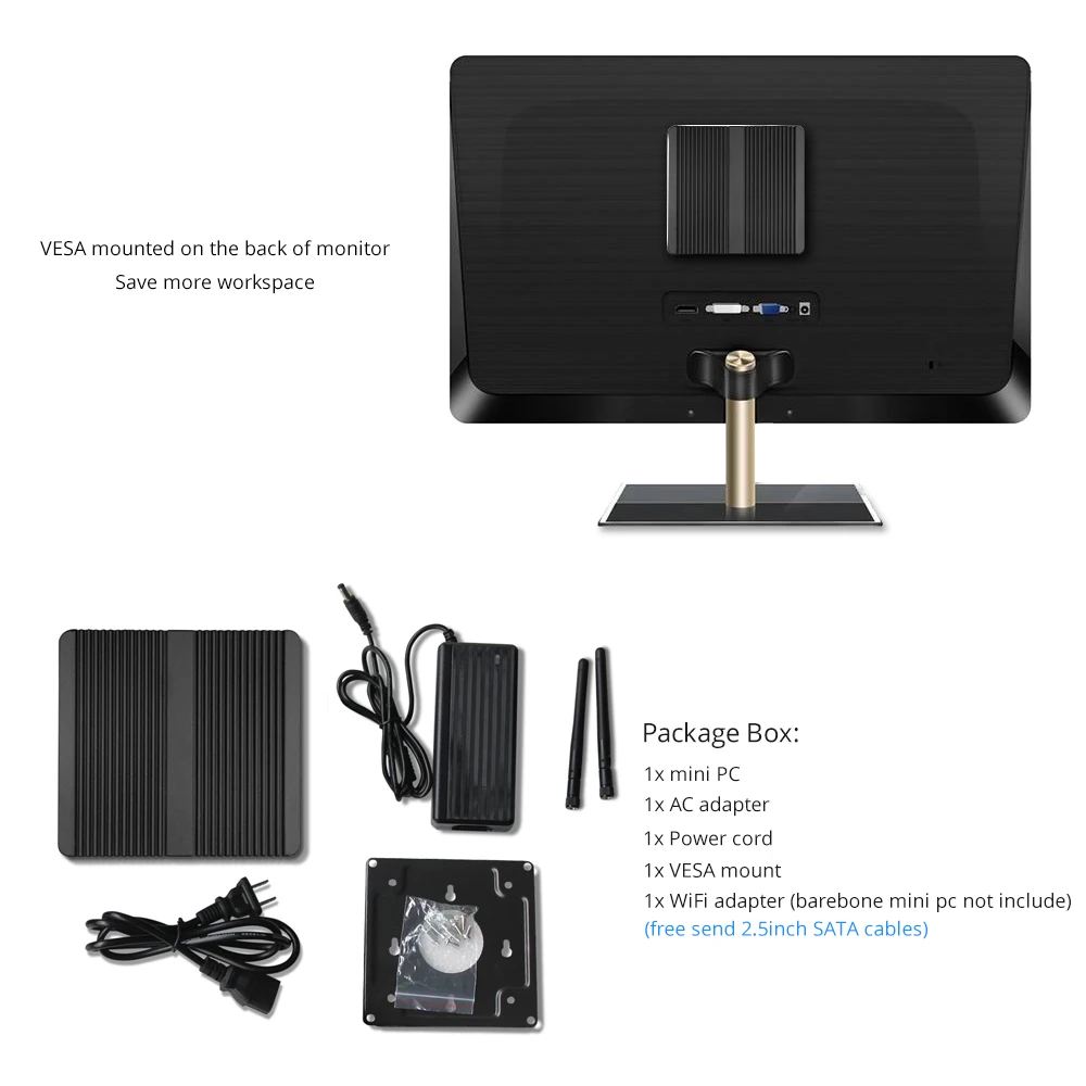 

Gamer PC desktop computer Intel Core i5 6200U Win10 8GB DDR3 240 SSD 4K UHD VGA WiFi 6x USB computer all in one pc desktop