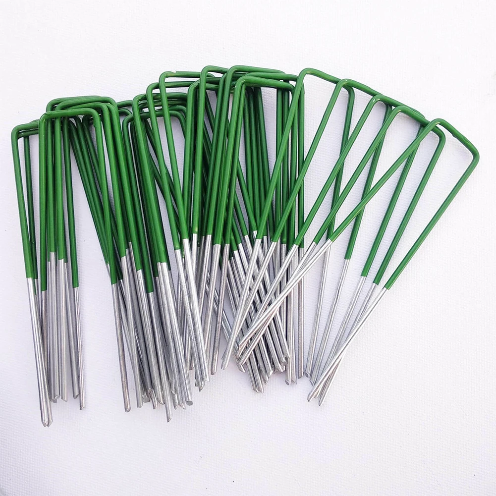 Оцинкованные прищепки u образные садовые для сада травы газона Садовые