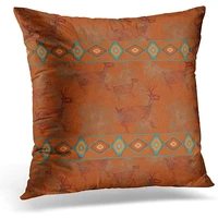 antoipyns throw pillow coverwestern southwest canyons desert copper turquoise petroglyph tribal decorative pillow case home