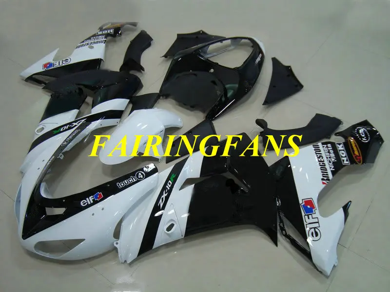 Обтекатель для мотоцикла KAWASAKI Ninja ZX10R 06 07 ZX 10R 2006 2007 ABS белый черный обтекатель