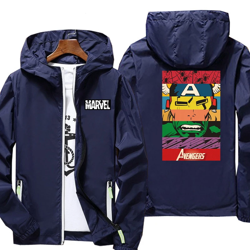 Модная весенне-осенняя уличная одежда с принтом из мультфильма мстители |