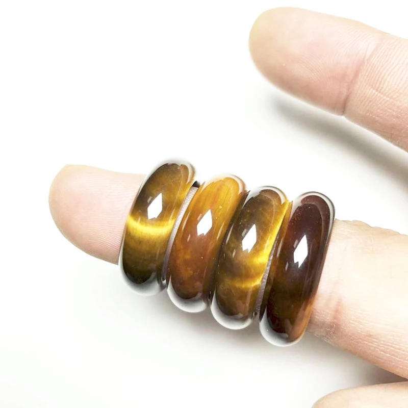 Tiger's Eye Stone Anillo Ring Tiger Women's Rings Jade |