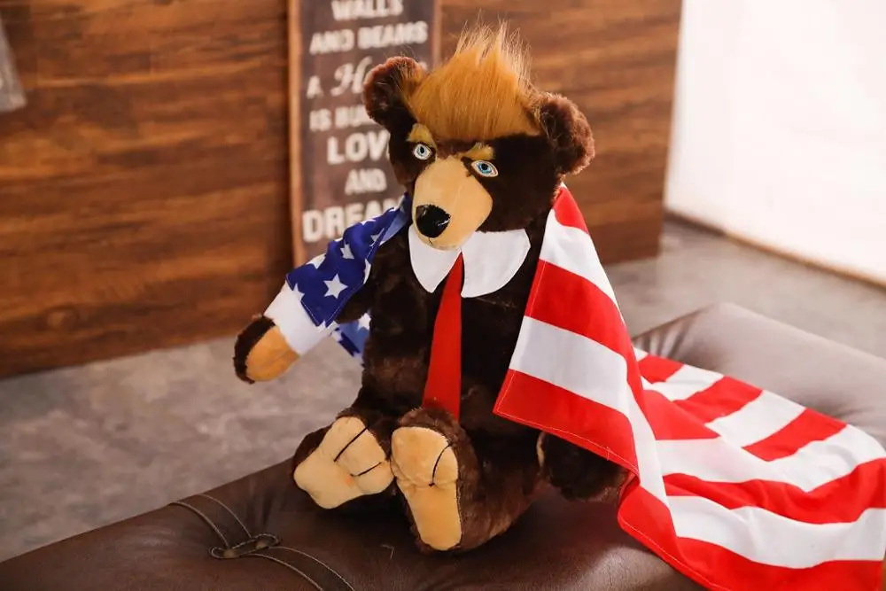 Забавные плюшевые игрушки Дональд Трамп 60 см набивные Trumpy Bear классный президент