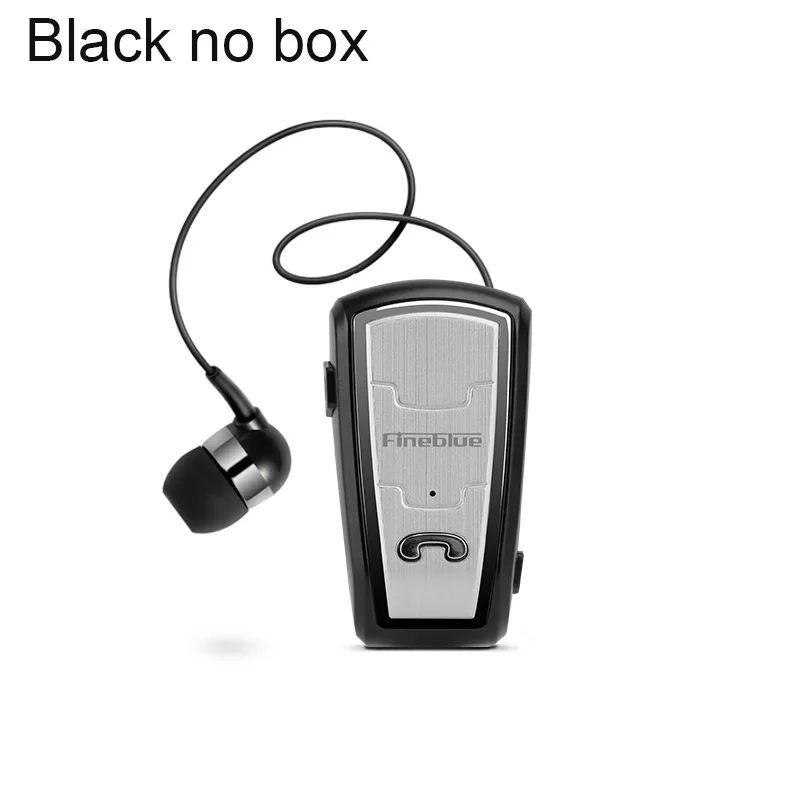 Black no box Fineblue FQ208 Bluetooth наушники автомобильный бизнес стерео вытяжной наушник Шумоподавление для вызова музыки встречи - Цвет: Black no box