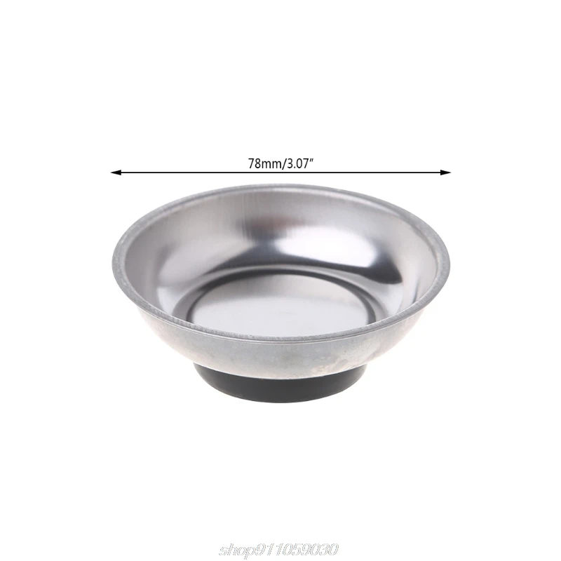 

Round Magnetic Parts Tray Bowl Dish Stainless Steel Garage Holder Tool Organizer A06 21 Dropship