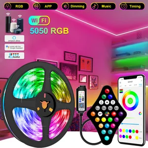 led strip lights rgb 5050 2835 waterproof 5m 30m wifi phone control led flexible ribbon tape for tv backlight room home party free global shipping