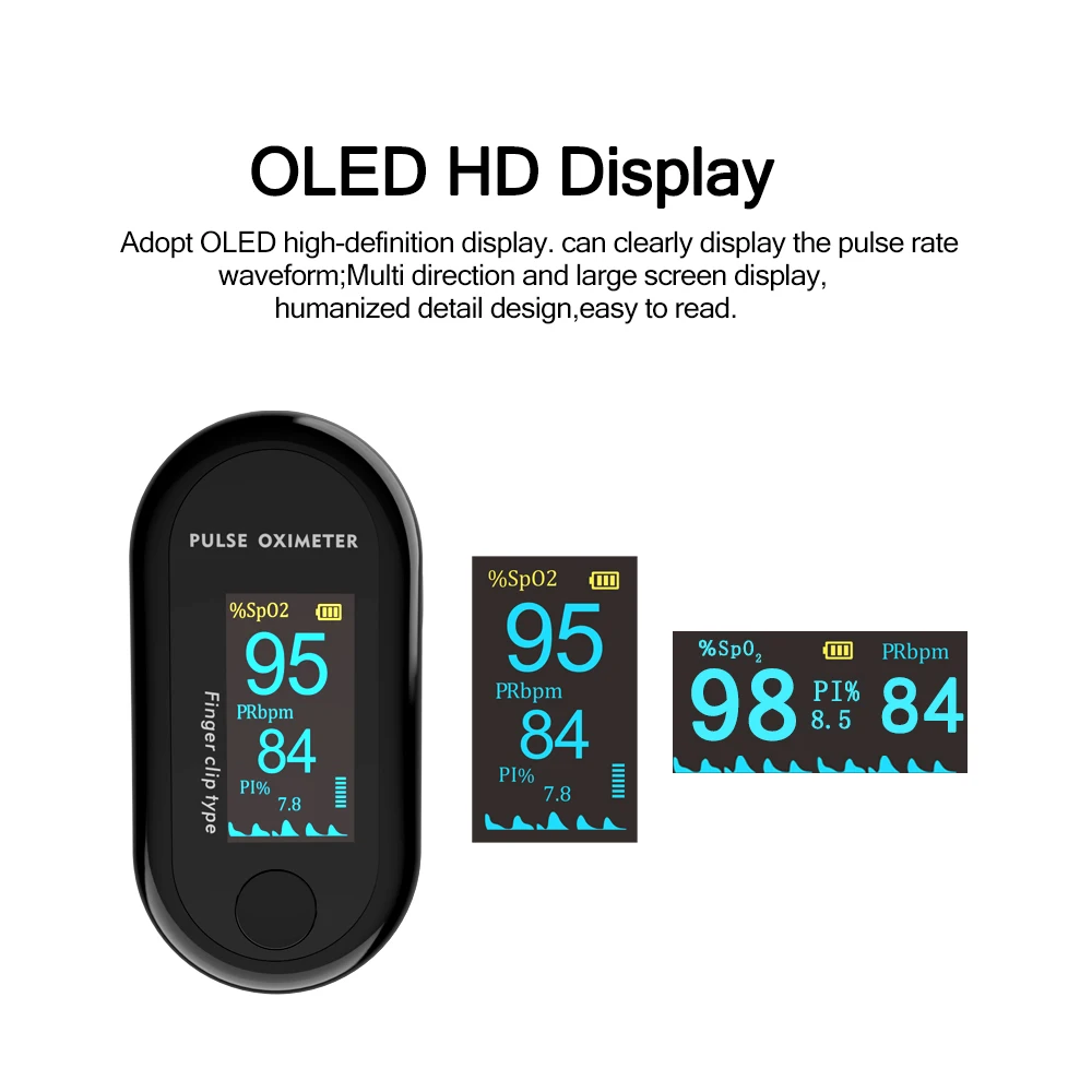 Новинка! Пульсоксиметр на кончик пальца цифровой SpO2 прибор для измерения пульса и уровня кислорода в