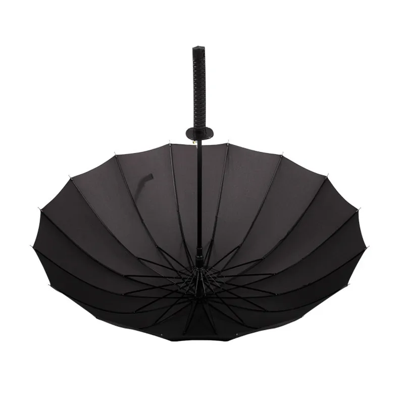 

Creative Long Handle Large Windproof Samurai Sword Umbrella Japanese Sun Rain Straight Umbrella Automatic Open 16K 24K Parasol