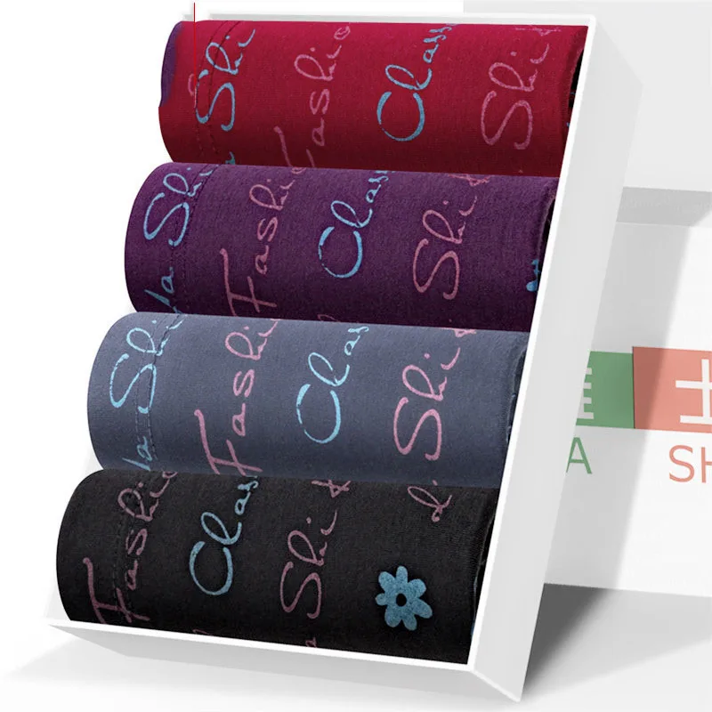 4pcs / Mens Underwear Shorts Boxer Shorts Mens Sexy Underwear High Quaity Men's Underwear Pure Cotton Breathabe Boxer Shorts