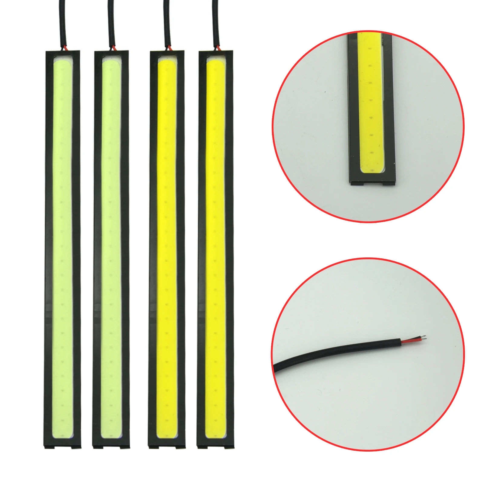 

2 шт. универсальные дневные ходовые огни автомобиля COB DRL светодиодная полоса освесветильник s Авто Водонепроницаемый Автомобильный Стайлин...