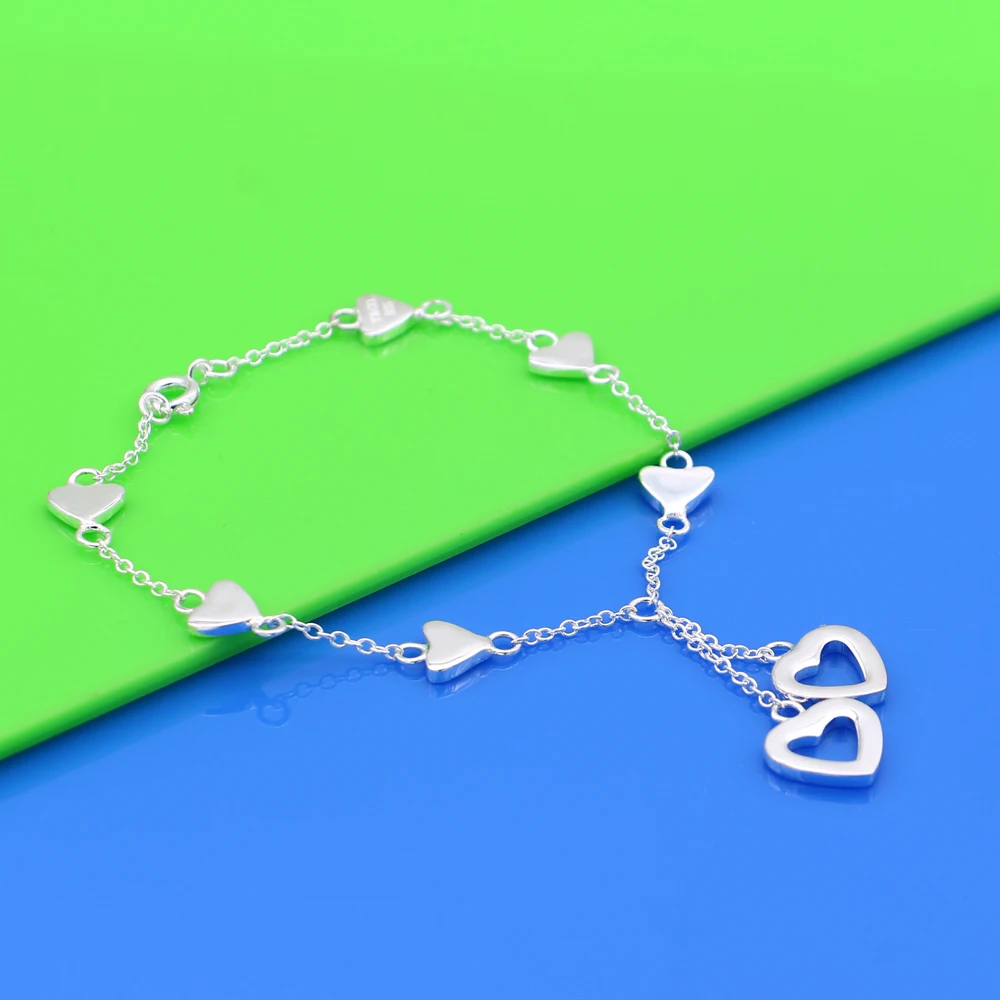 Минималистичный сексуальный браслет в форме сердца из стерлингового серебра 925