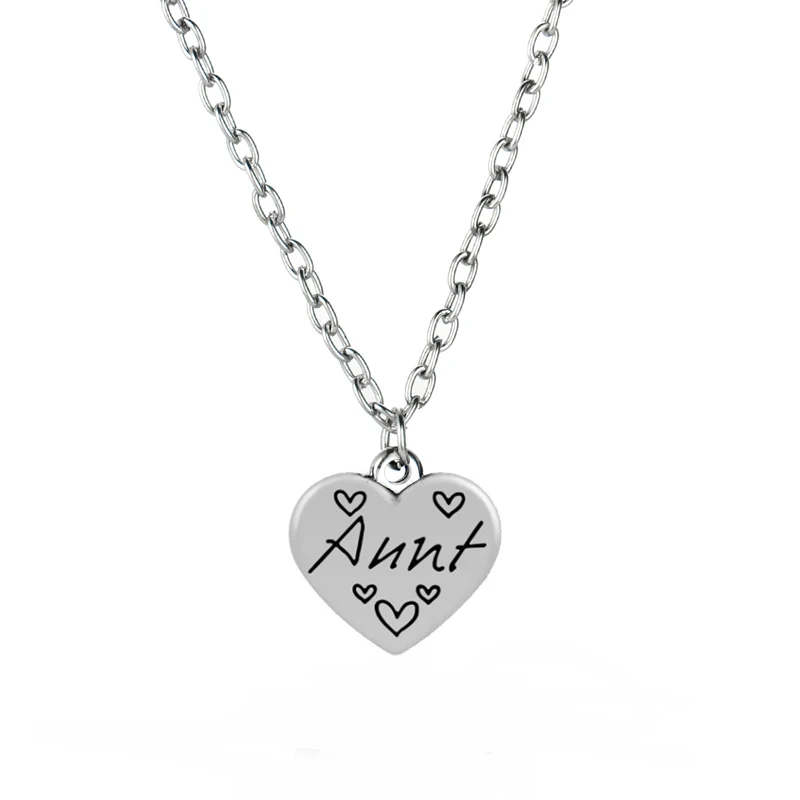 12 шт. семейное ожерелье с подвеской в виде сердца Очаровательная цепочка на день