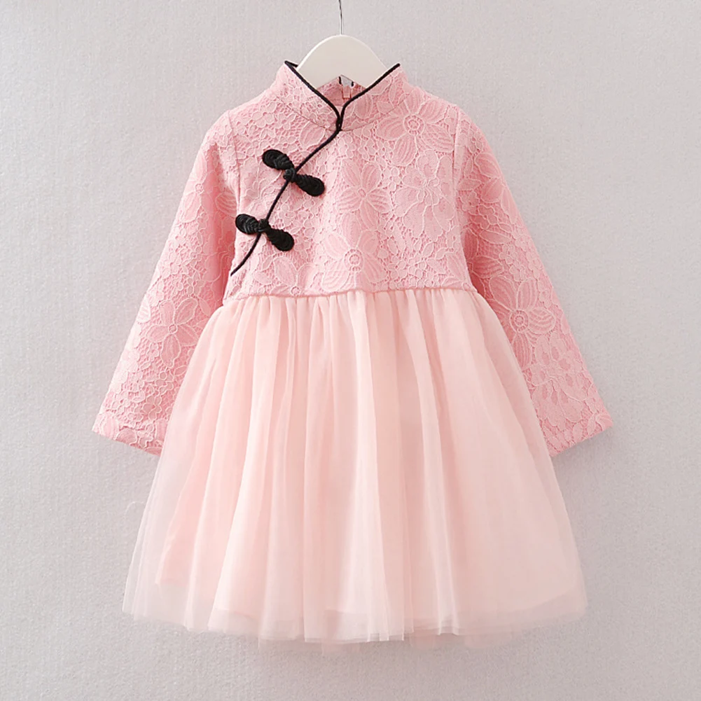 Платья для девочек детская одежда на новый год 2020 дети с длинными рукавами