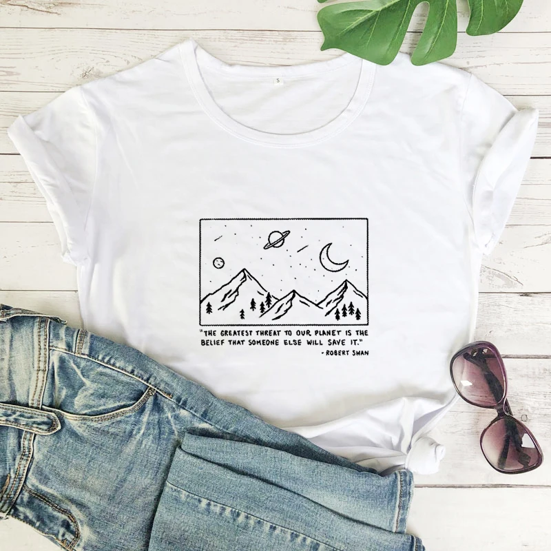 Футболка с самой большой угрозой для нашей планеты-это вера Повседневная
