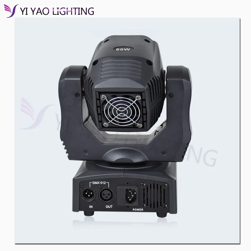 Карманный Точечный светильник 60 Вт Gobos с подвижной головкой DMX512 Dj сценический