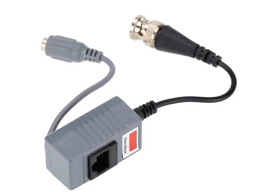 10 шт. аксессуары для камеры видеонаблюдения Аудио Видео балун трансивер BNC UTP RJ45 Видео балун с аудио и Power over CAT5/5E/6 кабель от AliExpress RU&CIS NEW