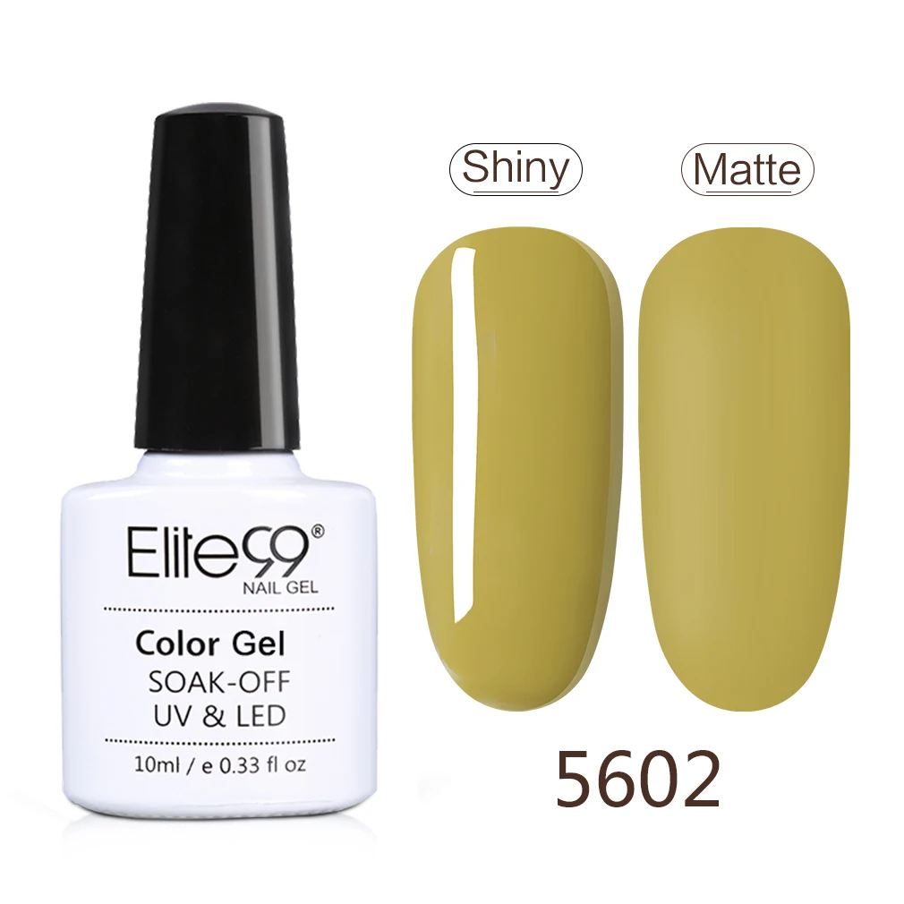 5602 Elite99 10 мл зеленый Цвет гель лак для ногтей полу Перманентный лак для ногтей УФ-гель Гибридный лак Эмаль Гель-лак - Цвет: 5602
