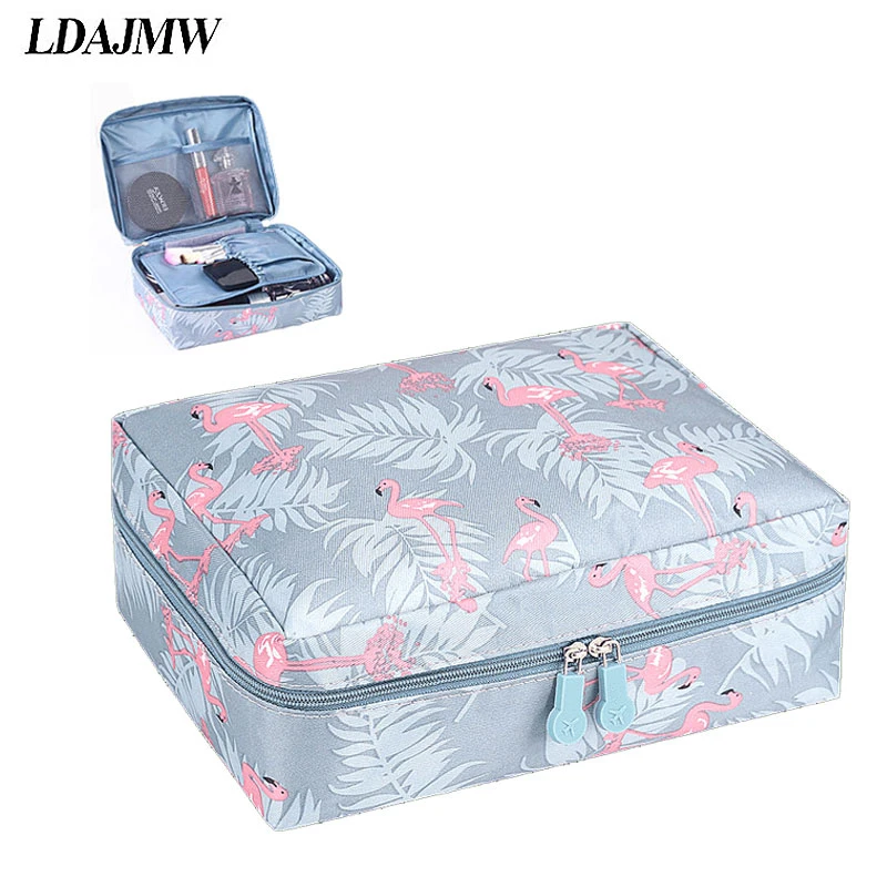 

LDAJMW Cosmetic Bag Multi-function Portable Travel Storage Bag Beautician Organizer Toiletry Pouch Makeup Cosmetic Box