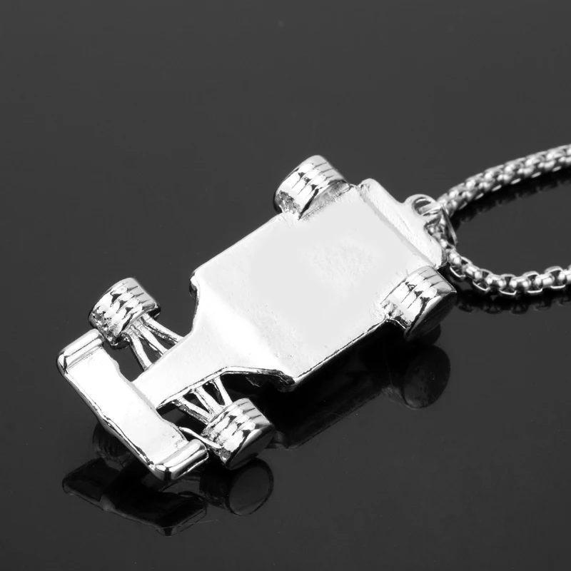 F1 Formula One Race Racing Car Pendant Necklace Men Hiphop Jewelry Snake Chain Metal Key Chain Mens Necklaces Charm Accessories images - 6