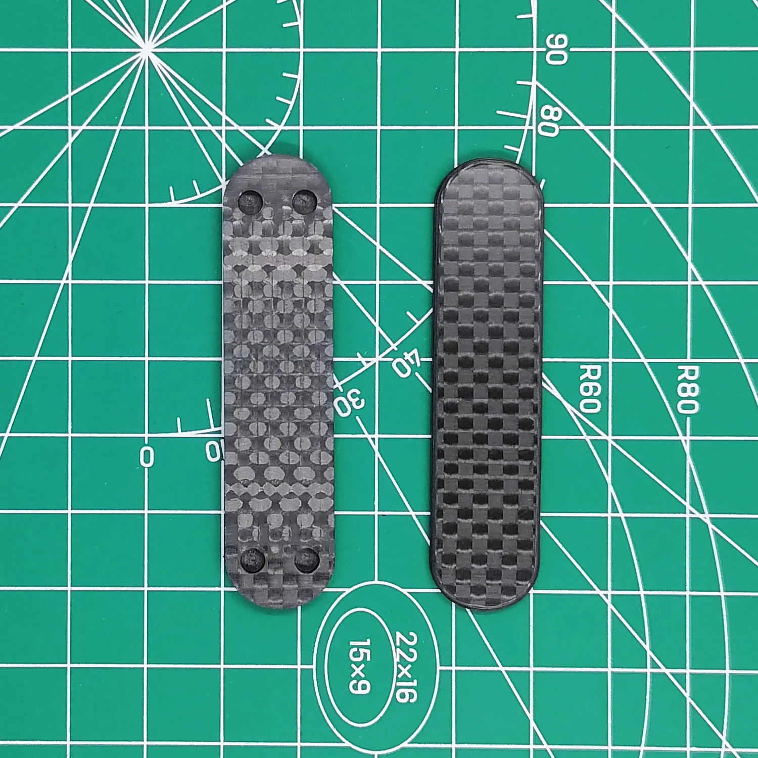 Сделанные на заказ Сменные весы для сменных ножей из углеродного волокна 3 К 58 мм