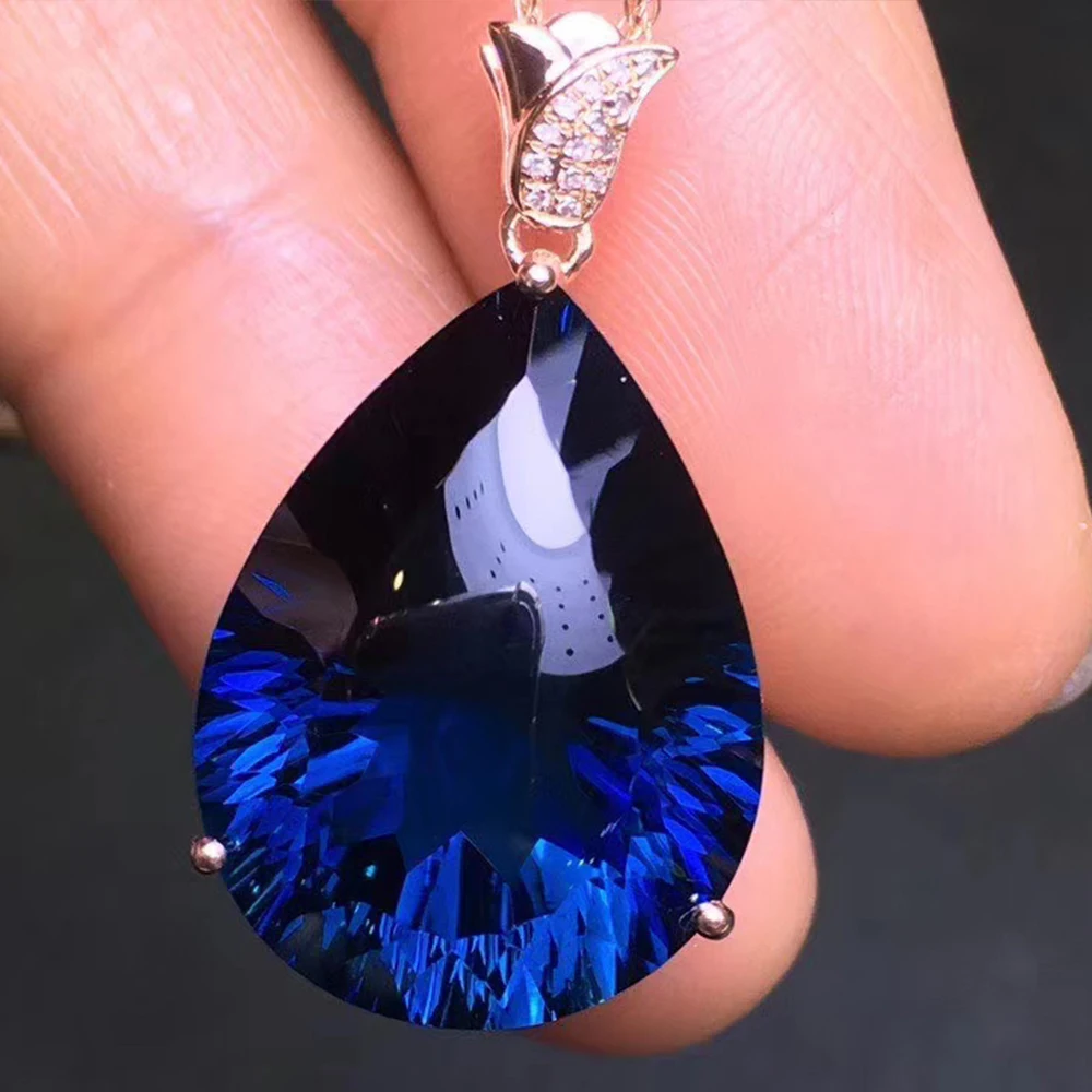 Натуральный Лондонский Голубой Larimar 18k золото матч натуральный Южно-Африканский