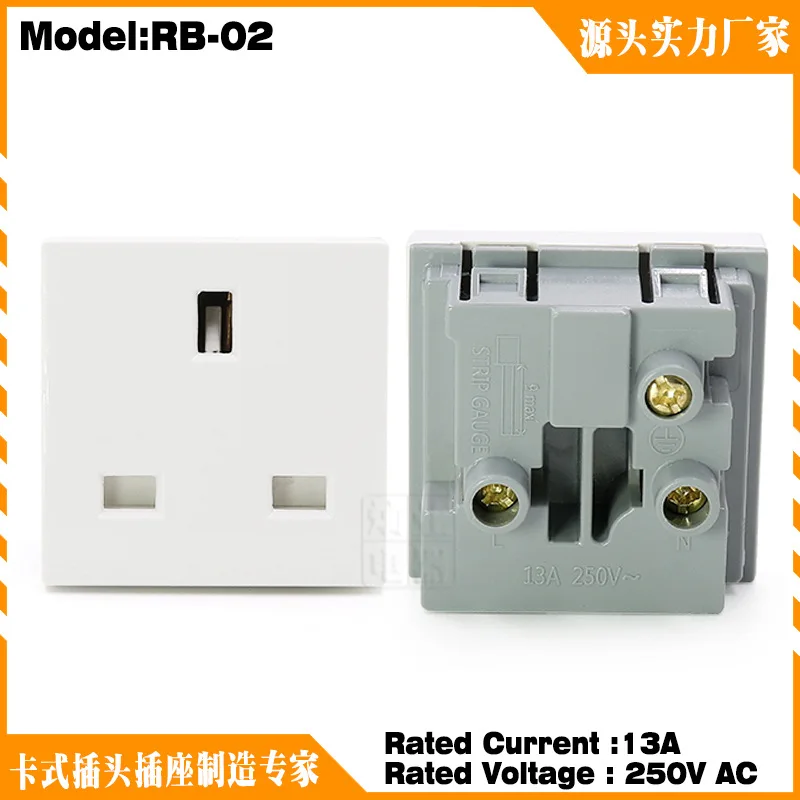 Из 2 предметов RB 02 UK стандарта AC источника питания гнездо 13A 250V муфтовый