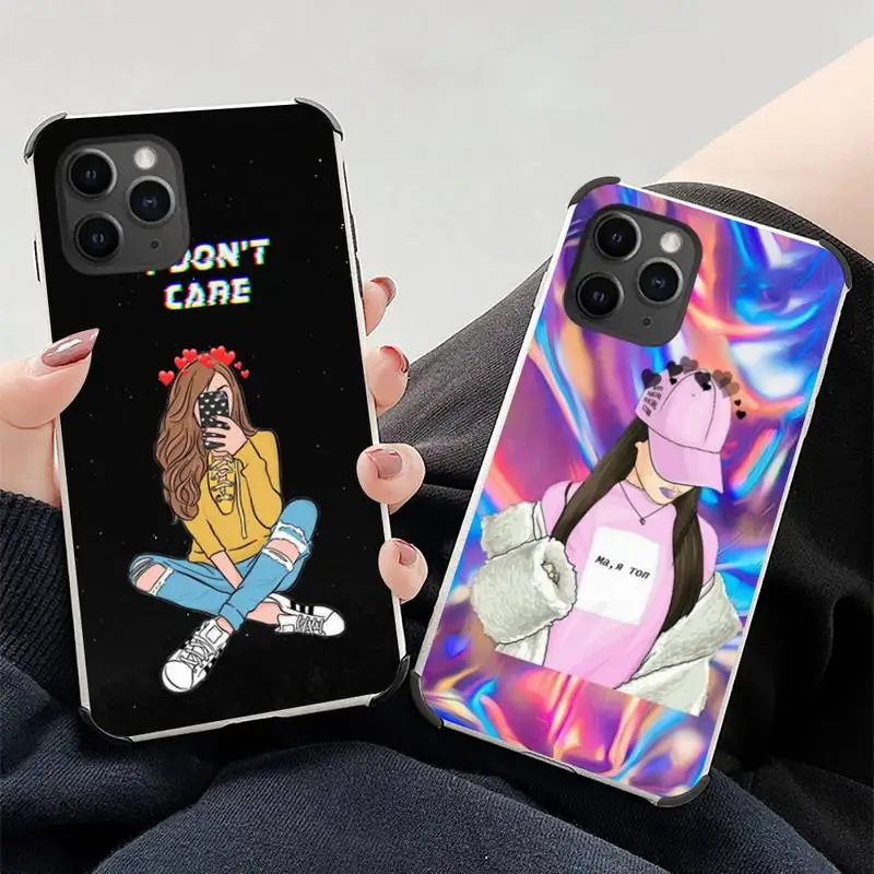 

ins heart senior boys and girls Phone Case Lambskin Leather For iphone 12 11 8 7 6 XR X XS PLUS MINI PLUS PRO MAX Shockproof