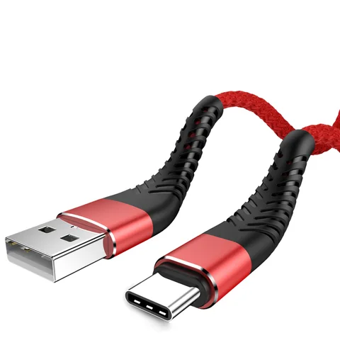 Тип C USB кабель для Samsung S10 S20 A51 A71 Huawei P30 Mate 30 Lite Plus Xiaomi mi Redmi Note 8 10 Провод быстрой зарядки Короткий 0.2 м долго 1м 2м 3м линия, шнур зарядного  мобильного телефона USBC 1 2 3 метра