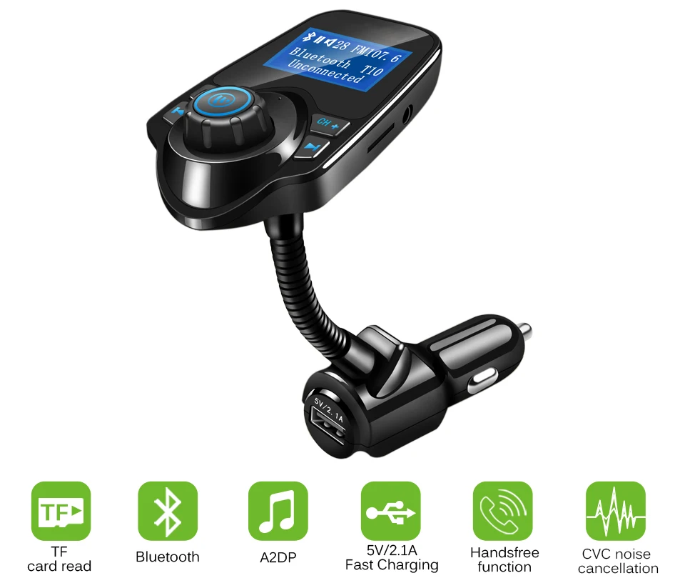 

Car MP3 Player Bluetooth FM Transmitter Kit Car FM Transmitter LCD Car MP3 Player USB Charger FM Modulator Car Accessories
