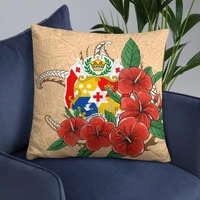 tonga polynesian pillow hibiscus coat of arm pillowcases throw pillow cover home decoration