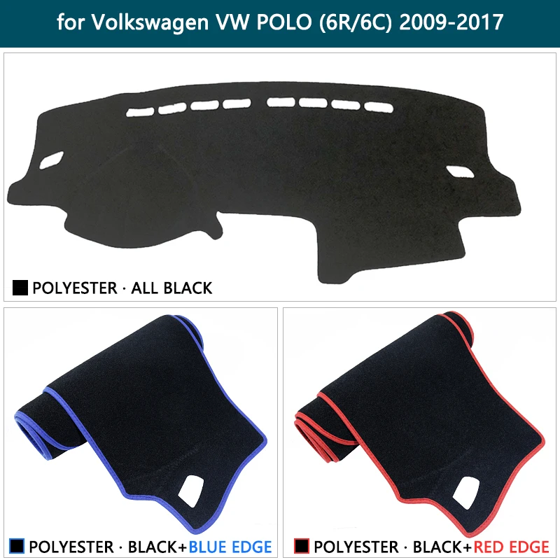 Коврик для приборной панели Volkswagen VW POLO 6R 6C 2009 ~ 2017 5 MK5 2016|Наклейки на автомобиль| |