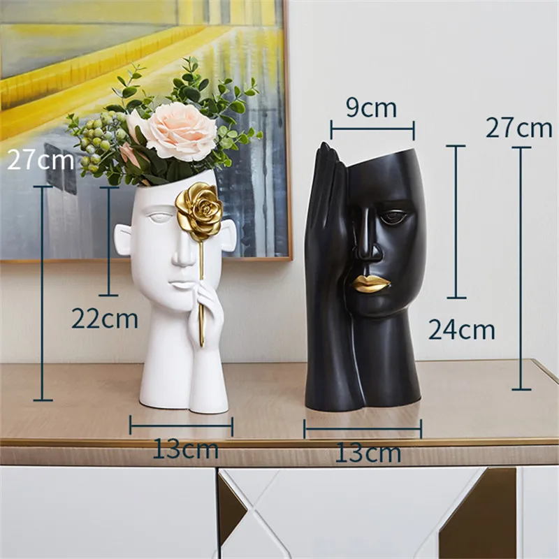 creative nordic vase decor art living room wine cabinet light luxury home decor cabinet coffee table flower arrangement simple free global shipping