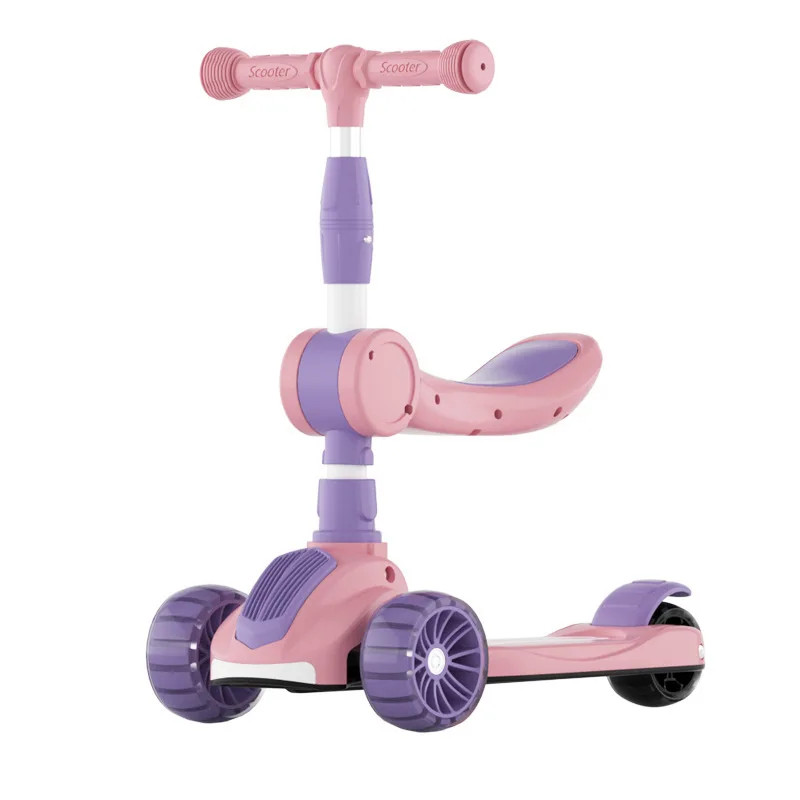 

Children's Scooter 2-3-8 Girl Princess Baby Boy Can Sit High Three-in-One Skateboard Luge