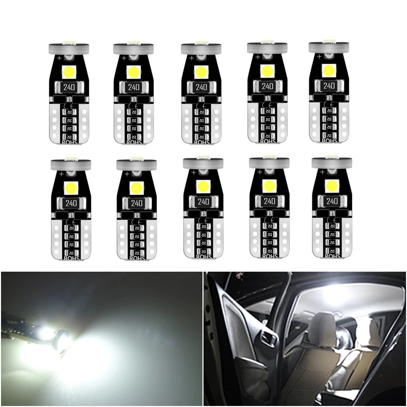 

10pcs W5W T10 LED Canbus Light Bulbs For Toyota Corolla RAV4 Camry Prado Avensis Yaris Hilux Prius Land Cruiser