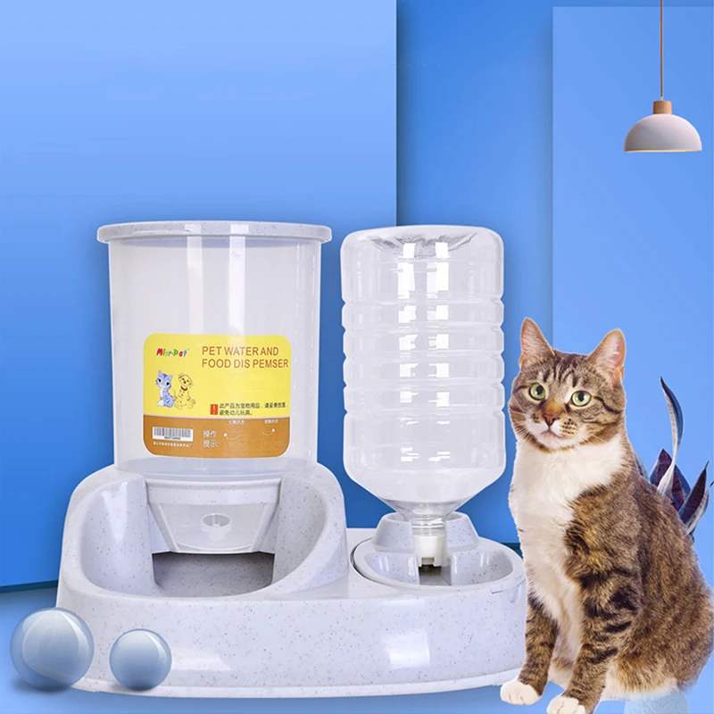 

4L кошка чаша Автоматические кормушки для кошек Большой Ёмкость кошка фонтан дозатор корма для домашних животных бутылка Кормление щенка по...
